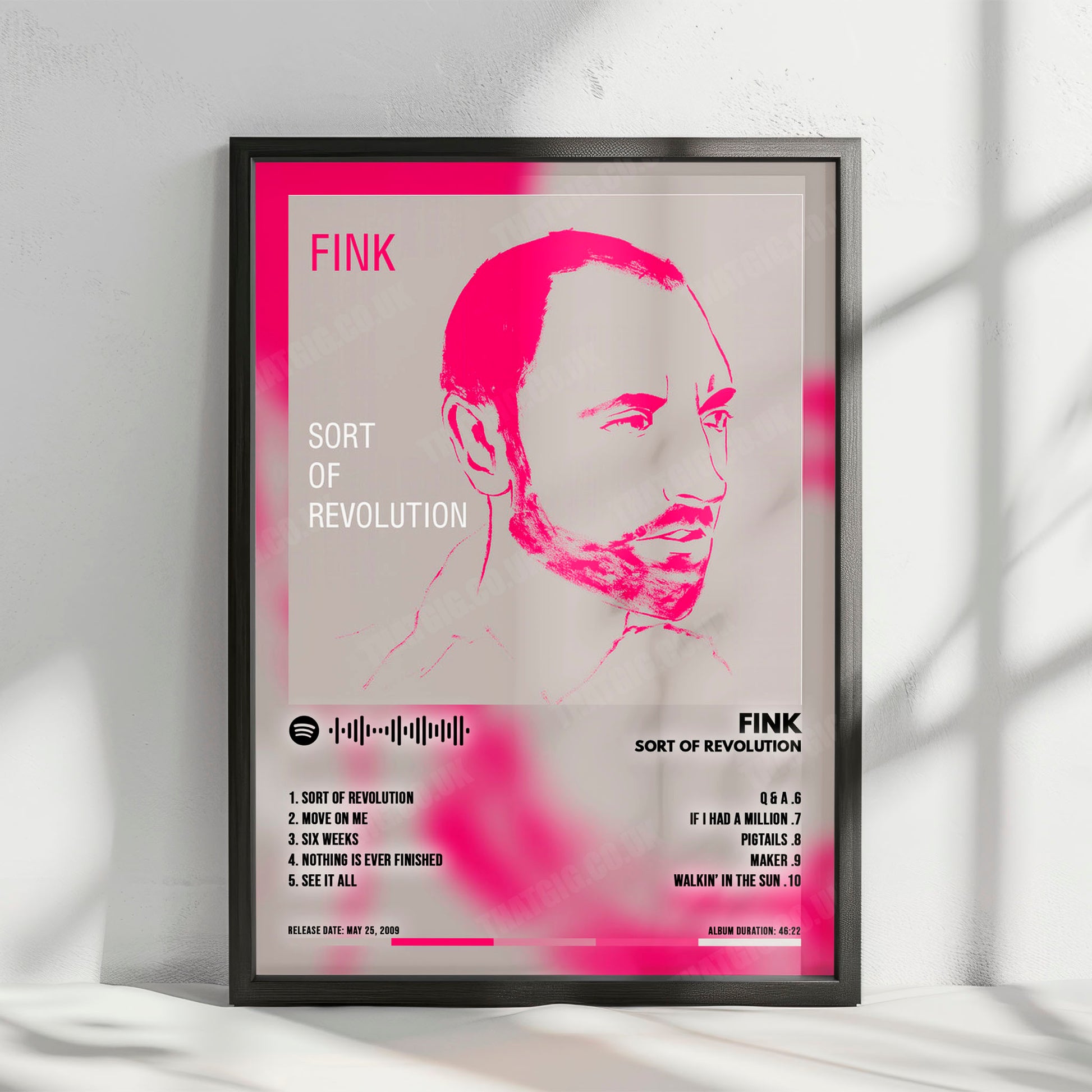 Fink "Sort of Revolution" Album Cover Poster - with Complete Tracklist