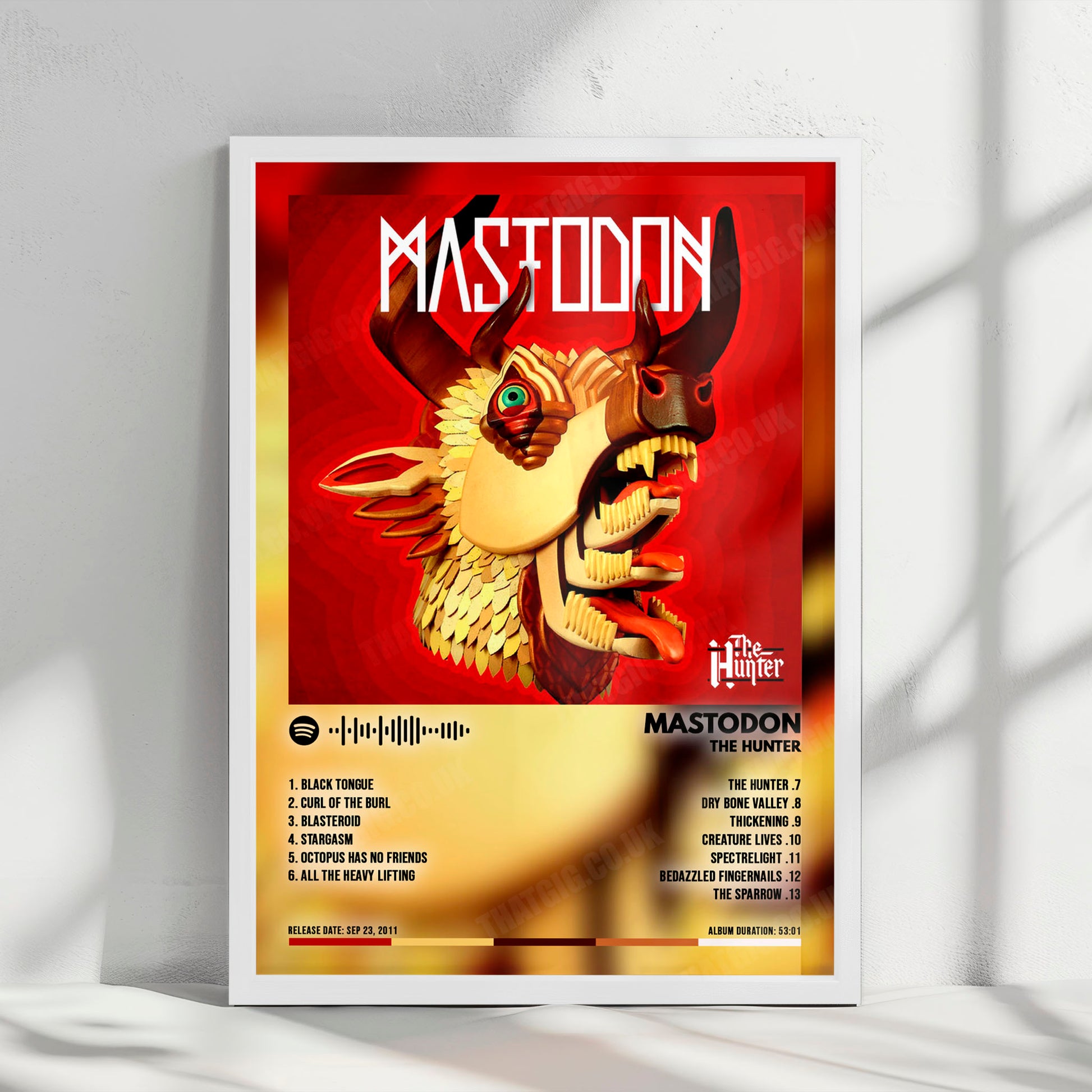 Mastodon "The Hunter" Album Cover Poster - with Complete Tracklist