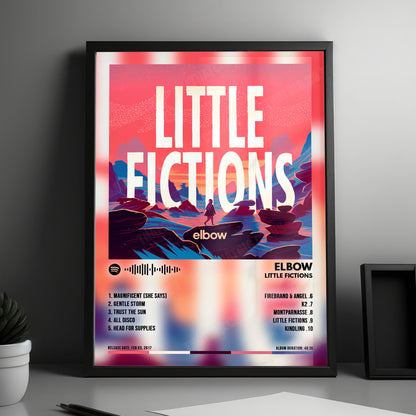 Elbow "Little Fictions" Album Cover Poster - with Complete Tracklist