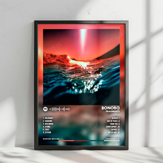 Bonobo "Fragments" Album Cover Poster - with Complete Tracklist