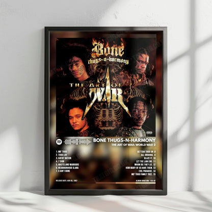 Bone Thugs-N-Harmony "The Art of War World War 2" Album Cover Poster - with Complete Tracklist