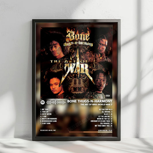 Bone Thugs-N-Harmony "The Art of War World War 2" Album Cover Poster - with Complete Tracklist