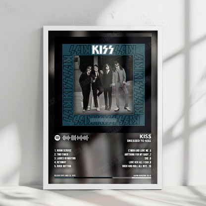 KISS "Dressed To Kill" Album Cover Poster - with Complete Tracklist