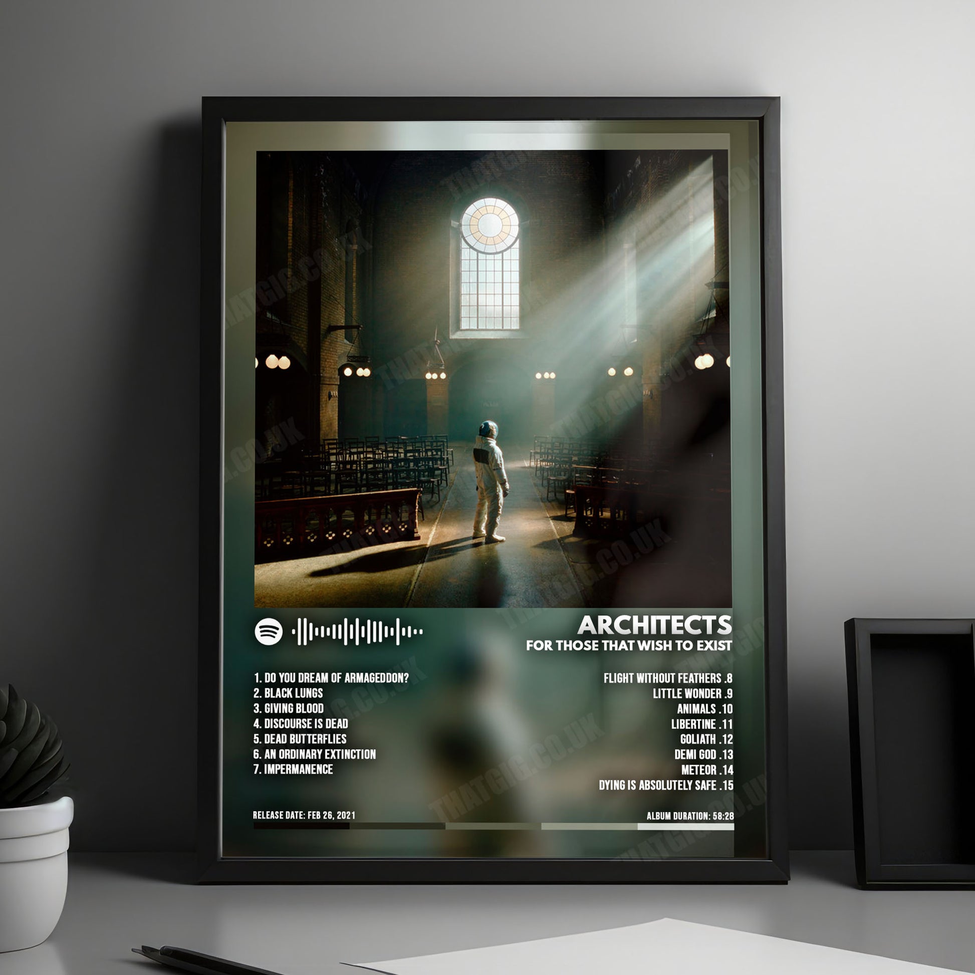 Architects "For Those That Wish To Exist" Album Cover Poster - with Complete Tracklist