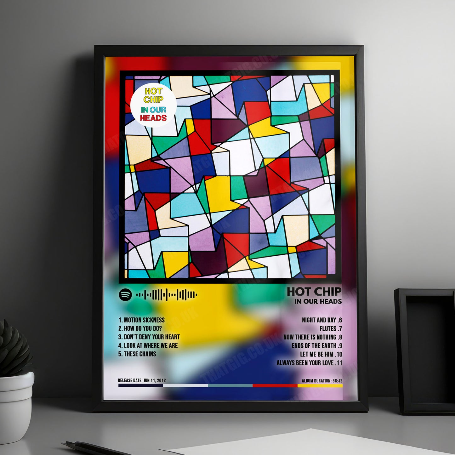 Hot Chip "In Our Heads" Album Cover Poster - with Complete Tracklist