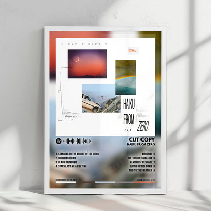 Cut Copy "Haiku From Zero" Album Cover Poster - with Complete Tracklist