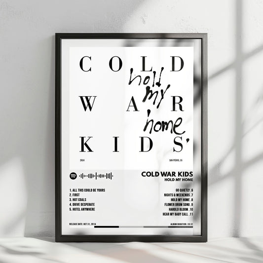 Cold War Kids "Hold My Home" Album Cover Poster - with Complete Tracklist