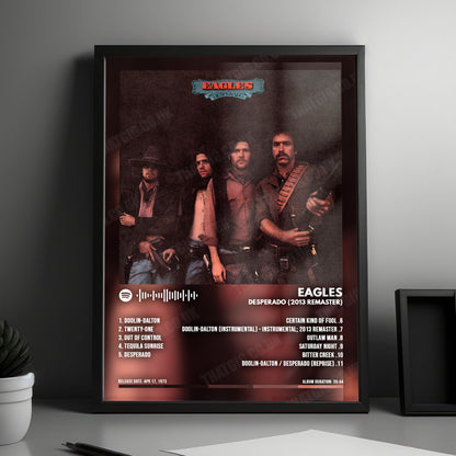 Eagles "Desperado (2013 Remaster)" Album Cover Poster - with Complete Tracklist