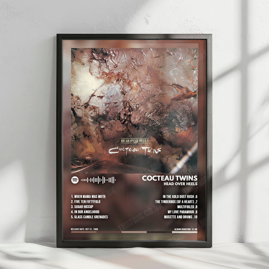 Cocteau Twins "Head Over Heels" Album Cover Poster - with Complete Tracklist