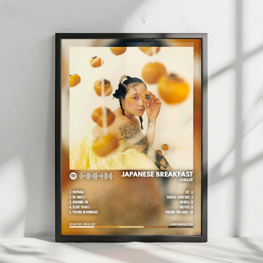 Japanese Breakfast "Jubilee" Album Cover Poster - with Complete Tracklist