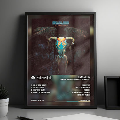 Eagles "One of These Nights (2013 Remaster)" Album Cover Poster - with Complete Tracklist