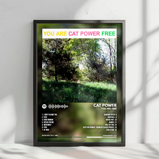 Cat Power "You Are Free" Album Cover Poster - with Complete Tracklist