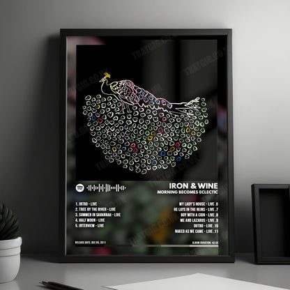 Iron & Wine "Morning Becomes Eclectic" Album Cover Poster - with Complete Tracklist