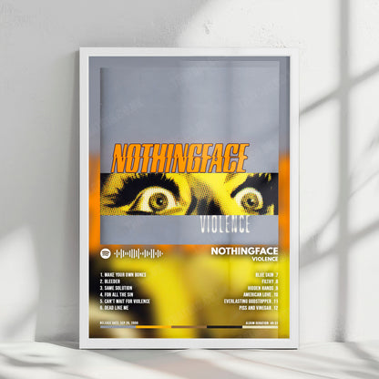 Nothingface "Violence" Album Cover Poster - with Complete Tracklist