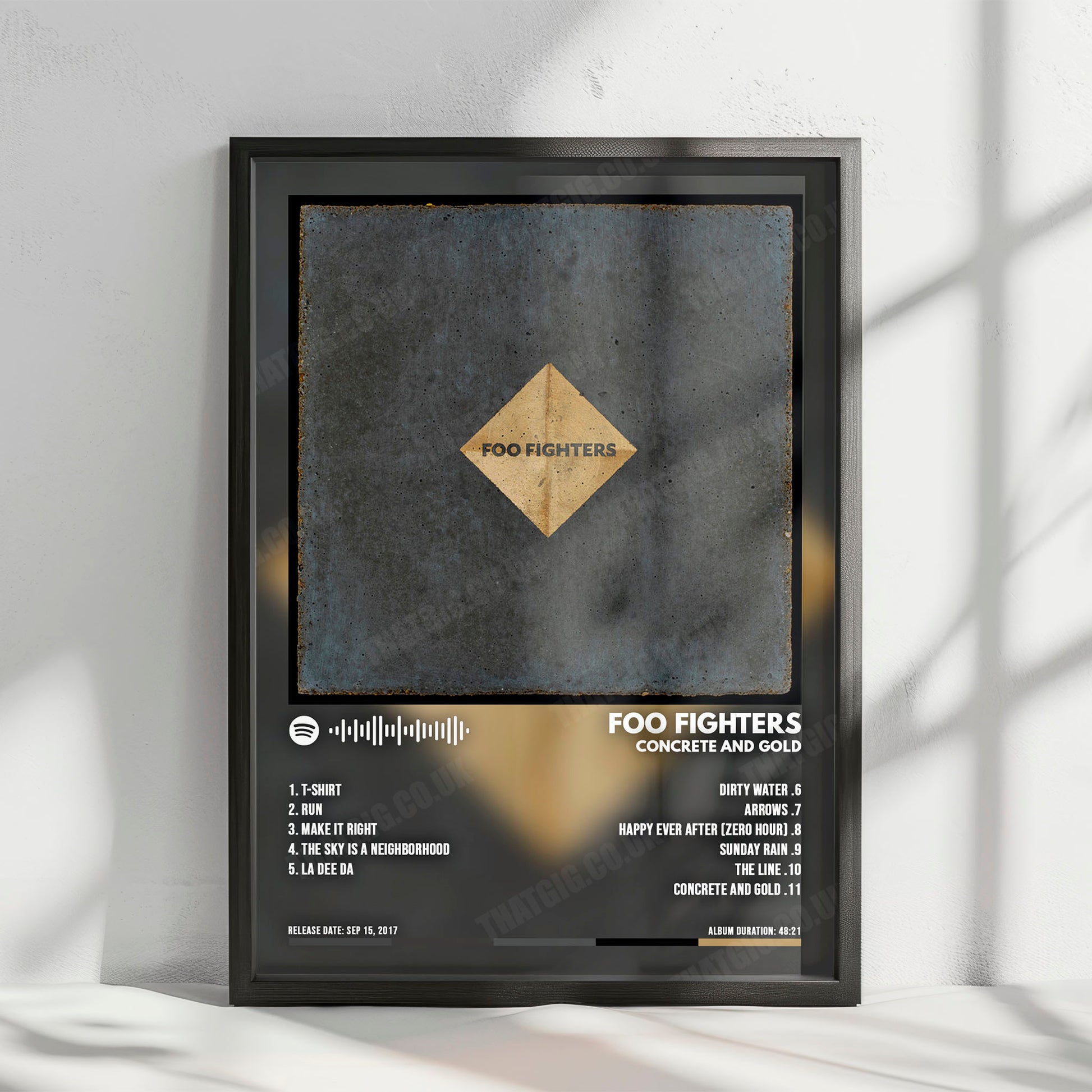 Foo Fighters "Concrete and Gold" Album Cover Poster - with Complete Tracklist