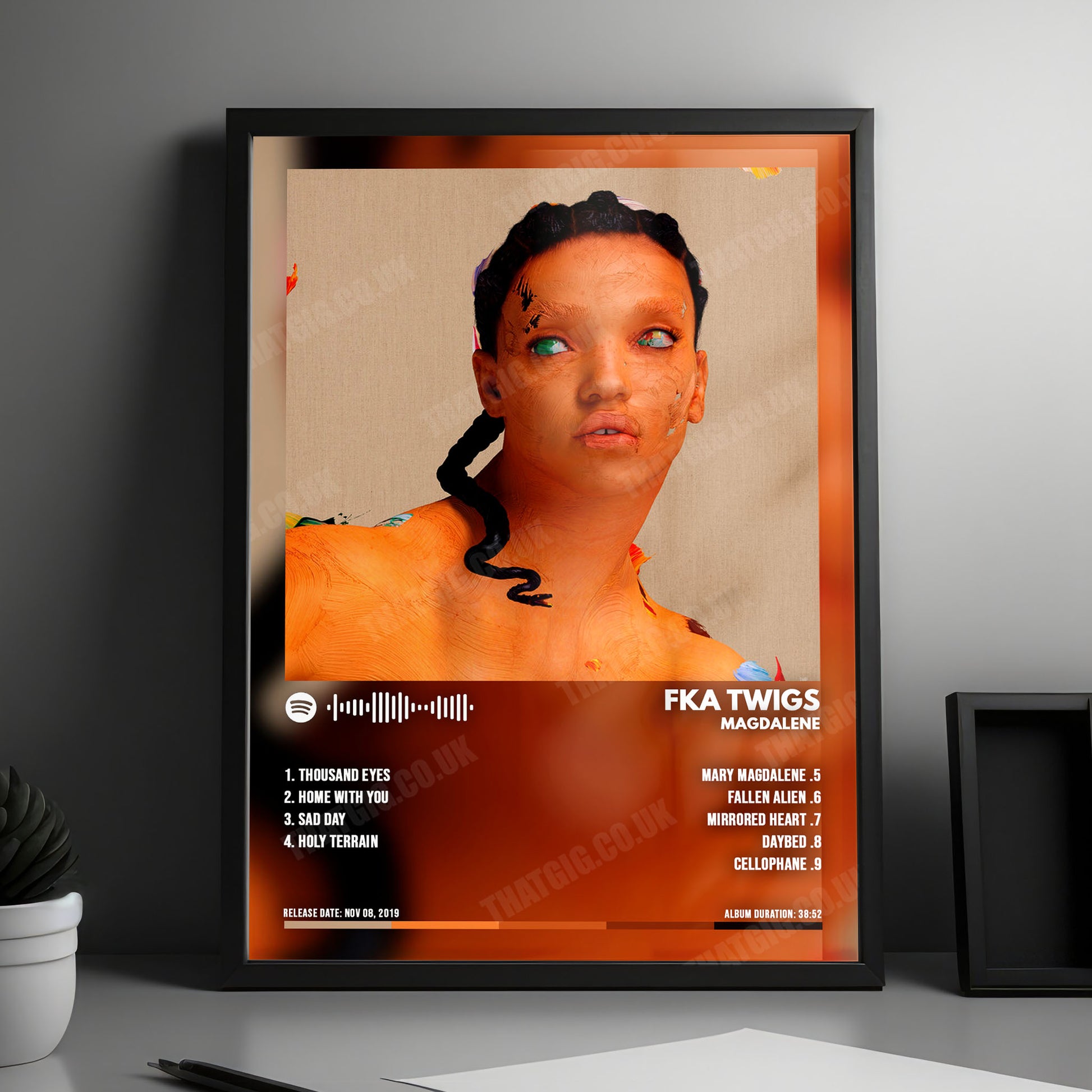 FKA twigs "MAGDALENE" Album Cover Poster - with Complete Tracklist