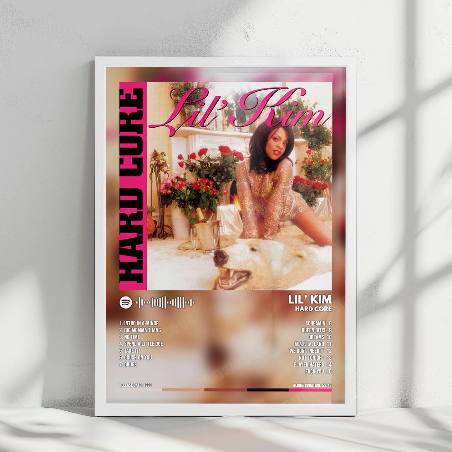 Lil' Kim "Hard Core" Album Cover Poster - with Complete Tracklist