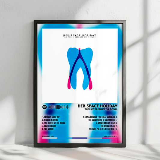 Her Space Holiday "The Past Presents The Future" Album Cover Poster - with Complete Tracklist