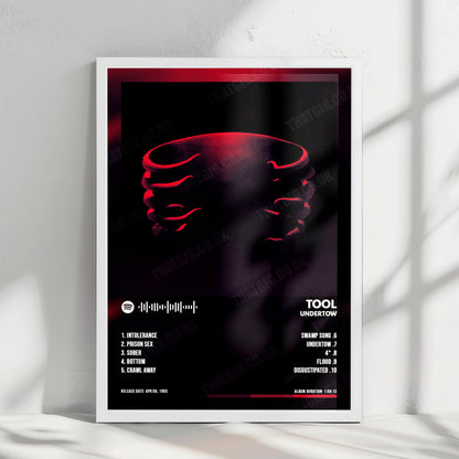 Tool "Undertow" Album Cover Poster - with Complete Tracklist