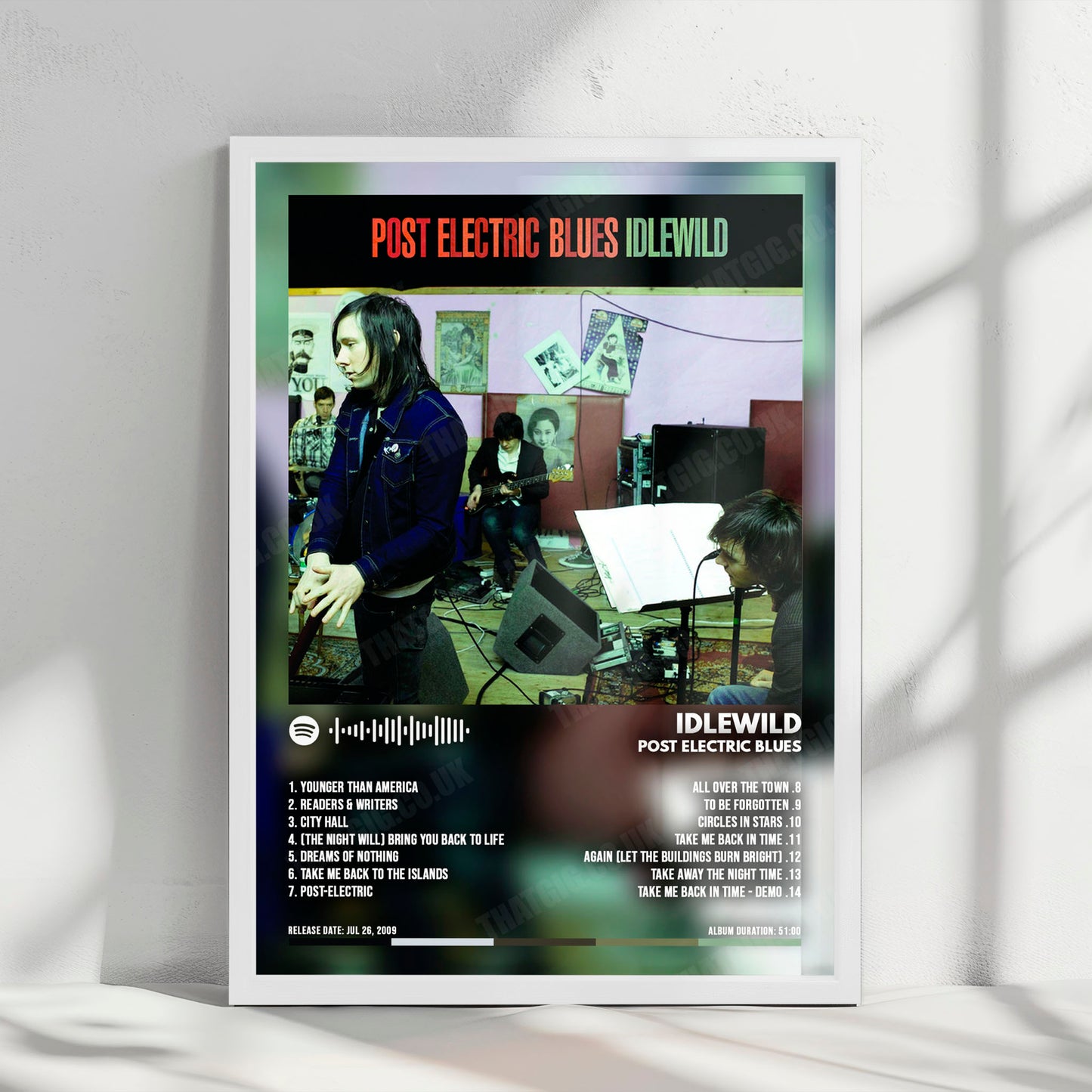 Idlewild "Post Electric Blues" Album Cover Poster - with Complete Tracklist