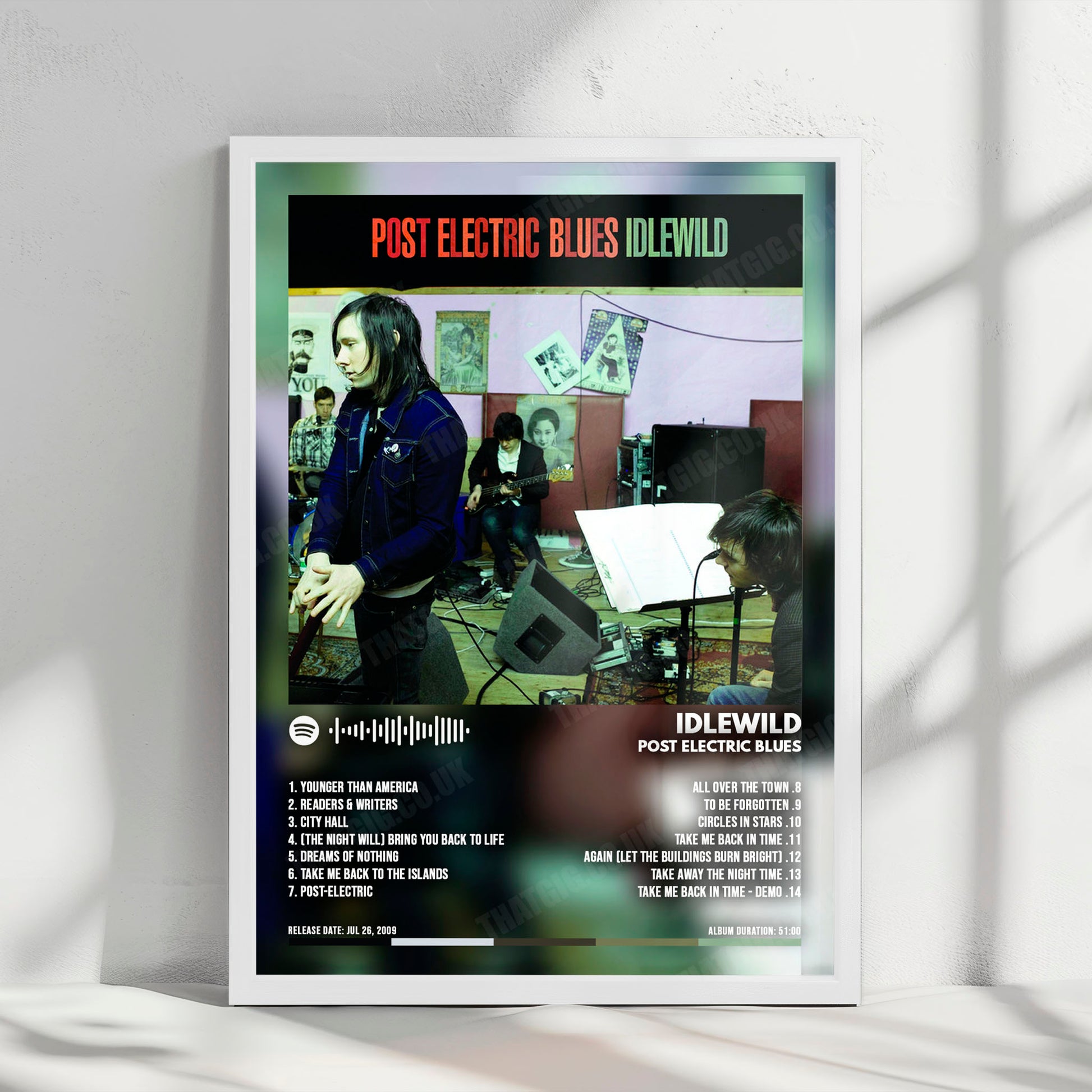 Idlewild "Post Electric Blues" Album Cover Poster - with Complete Tracklist