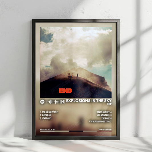 Explosions in the Sky "End" Album Cover Poster - with Complete Tracklist