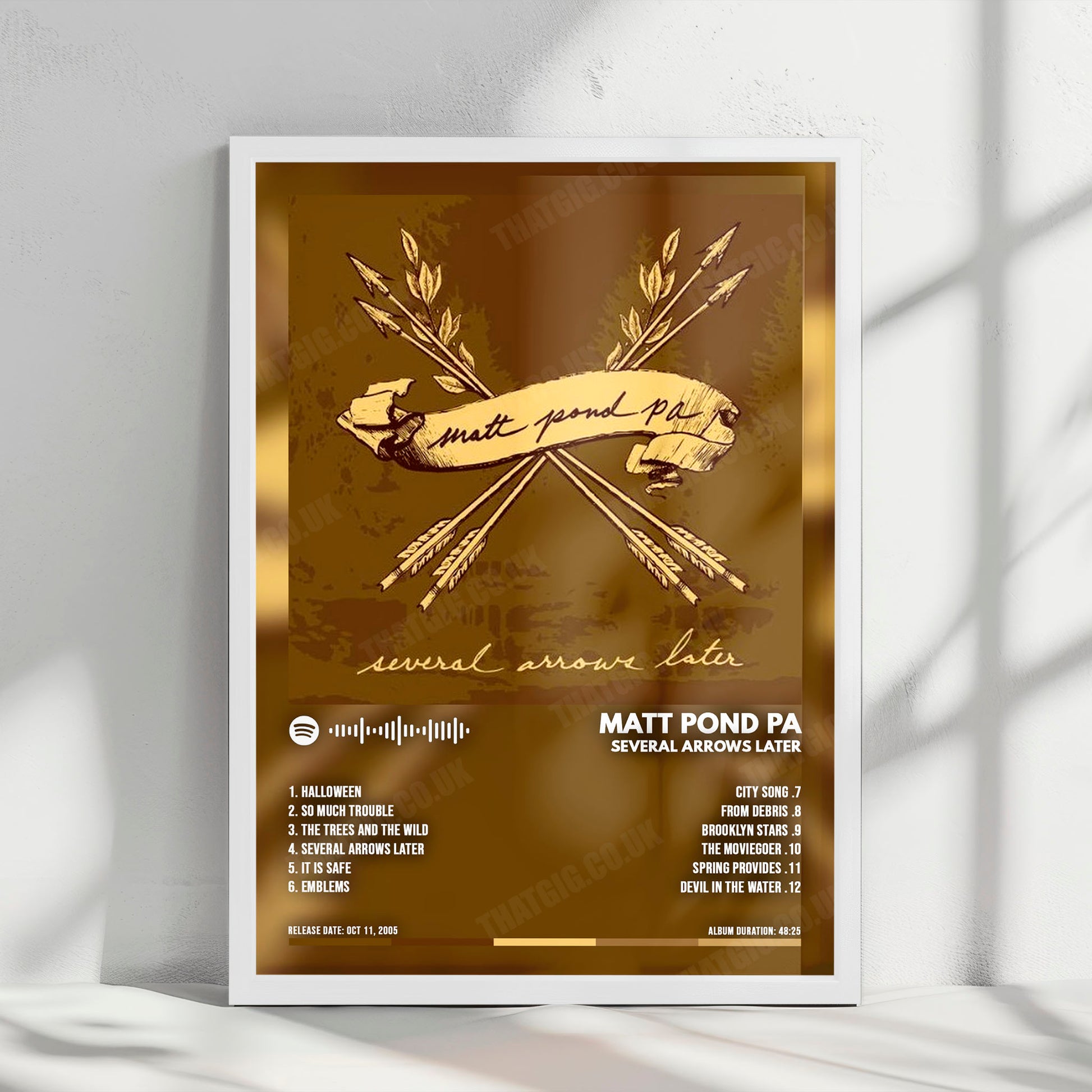 Matt Pond PA "Several Arrows Later" Album Cover Poster - with Complete Tracklist