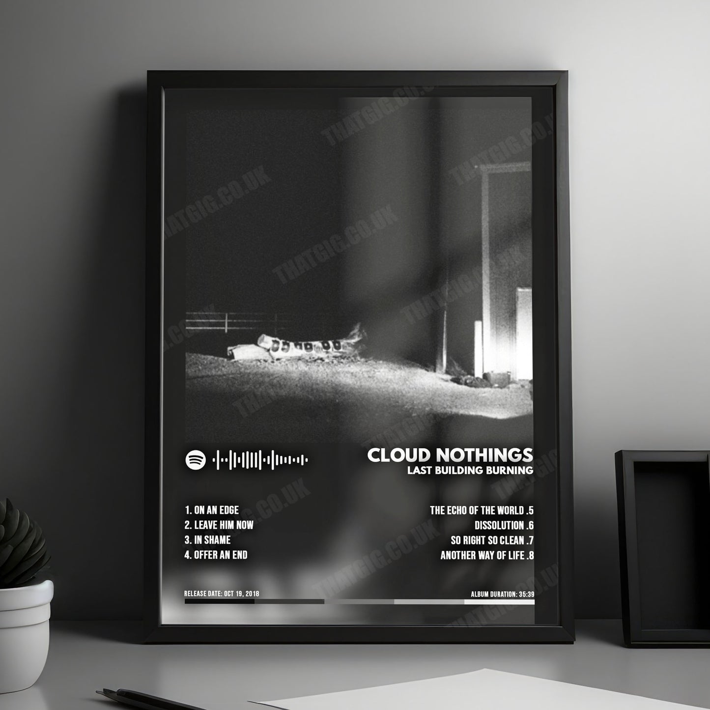 Cloud Nothings "Last Building Burning" Album Cover Poster - with Complete Tracklist