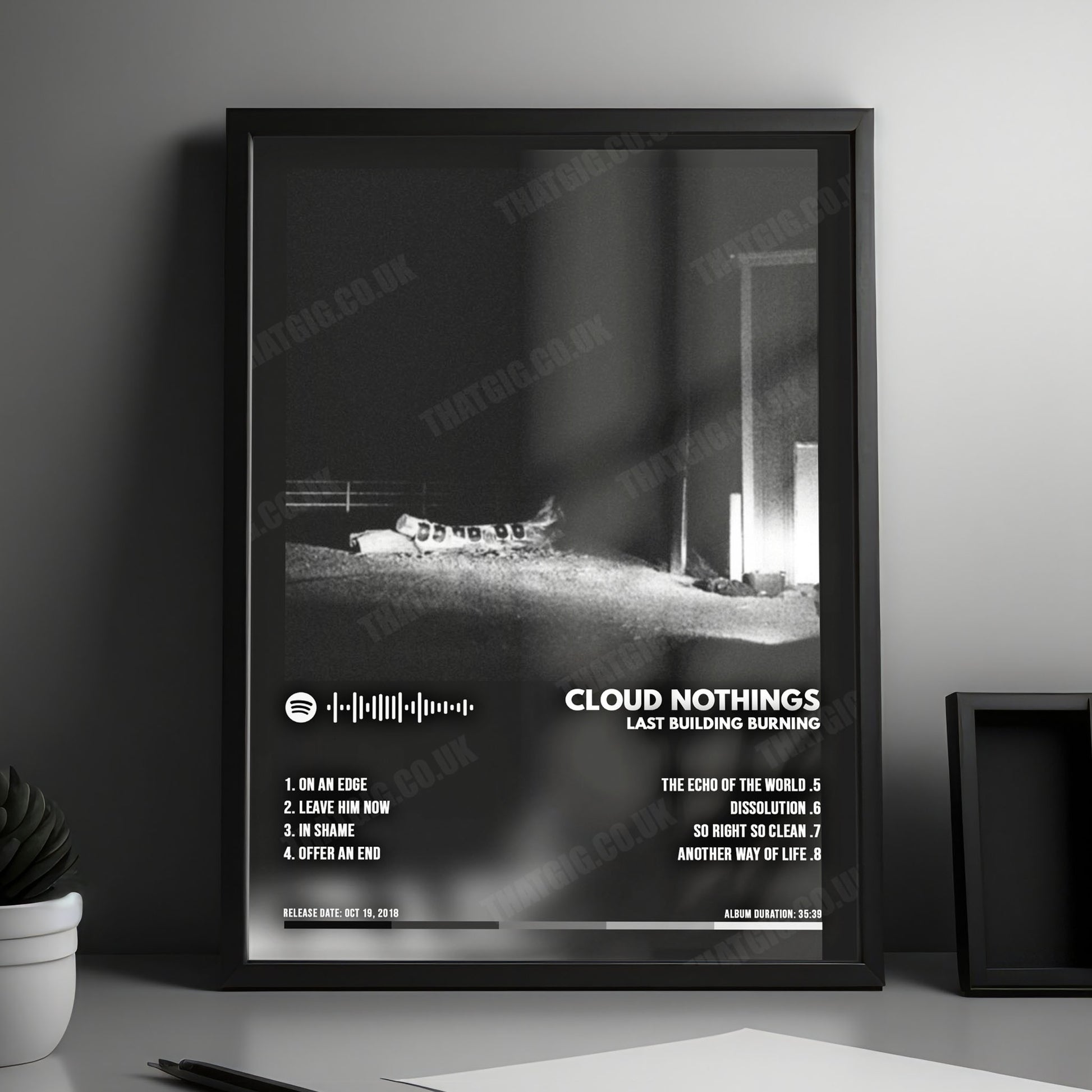 Cloud Nothings "Last Building Burning" Album Cover Poster - with Complete Tracklist