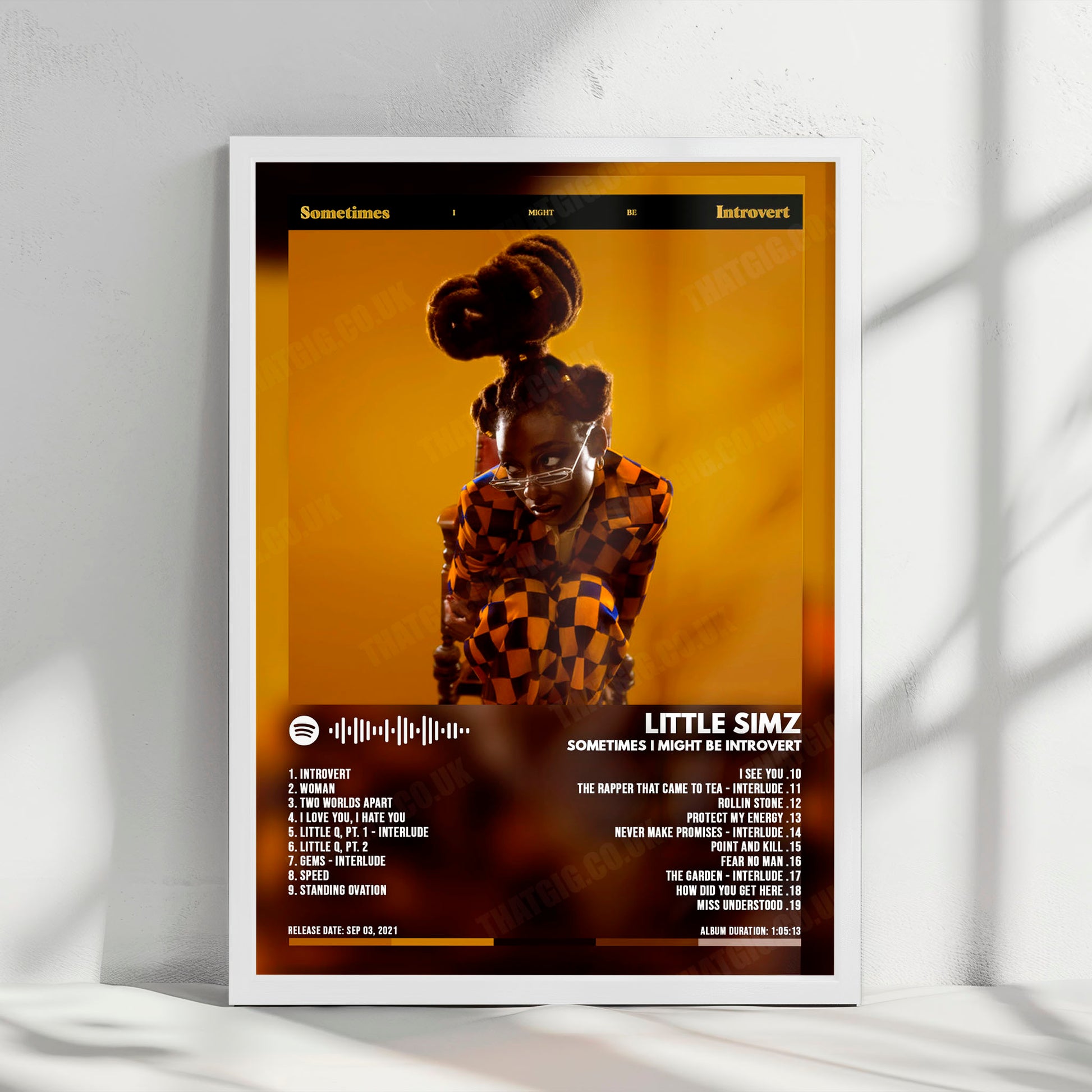 Little Simz "Sometimes I Might Be Introvert" Album Cover Poster - with Complete Tracklist