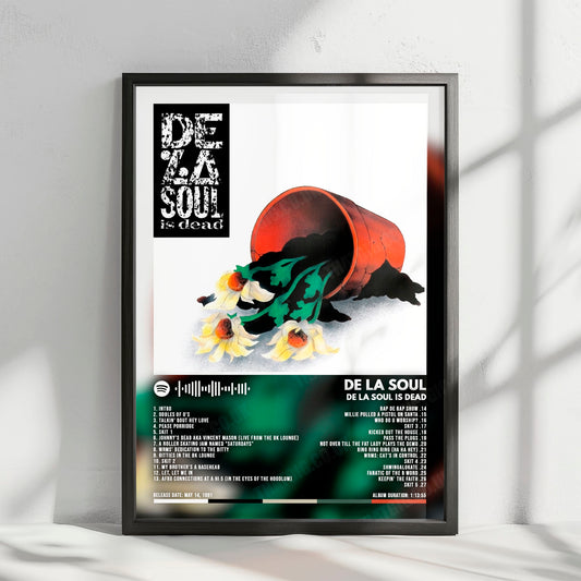 De La Soul "De La Soul is Dead" Album Cover Poster - with Complete Tracklist