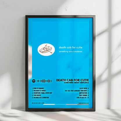 Death Cab for Cutie "Something About Airplanes" Album Cover Poster - with Complete Tracklist