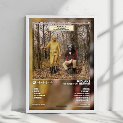 Midlake "The Trials of Van Occupanther" Album Cover Poster - with Complete Tracklist