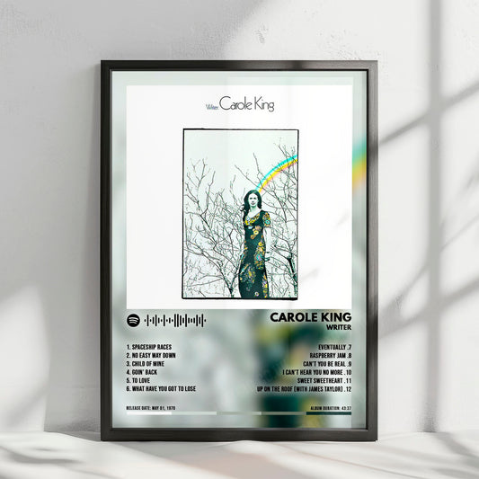 Carole King "Writer" Album Cover Poster - with Complete Tracklist