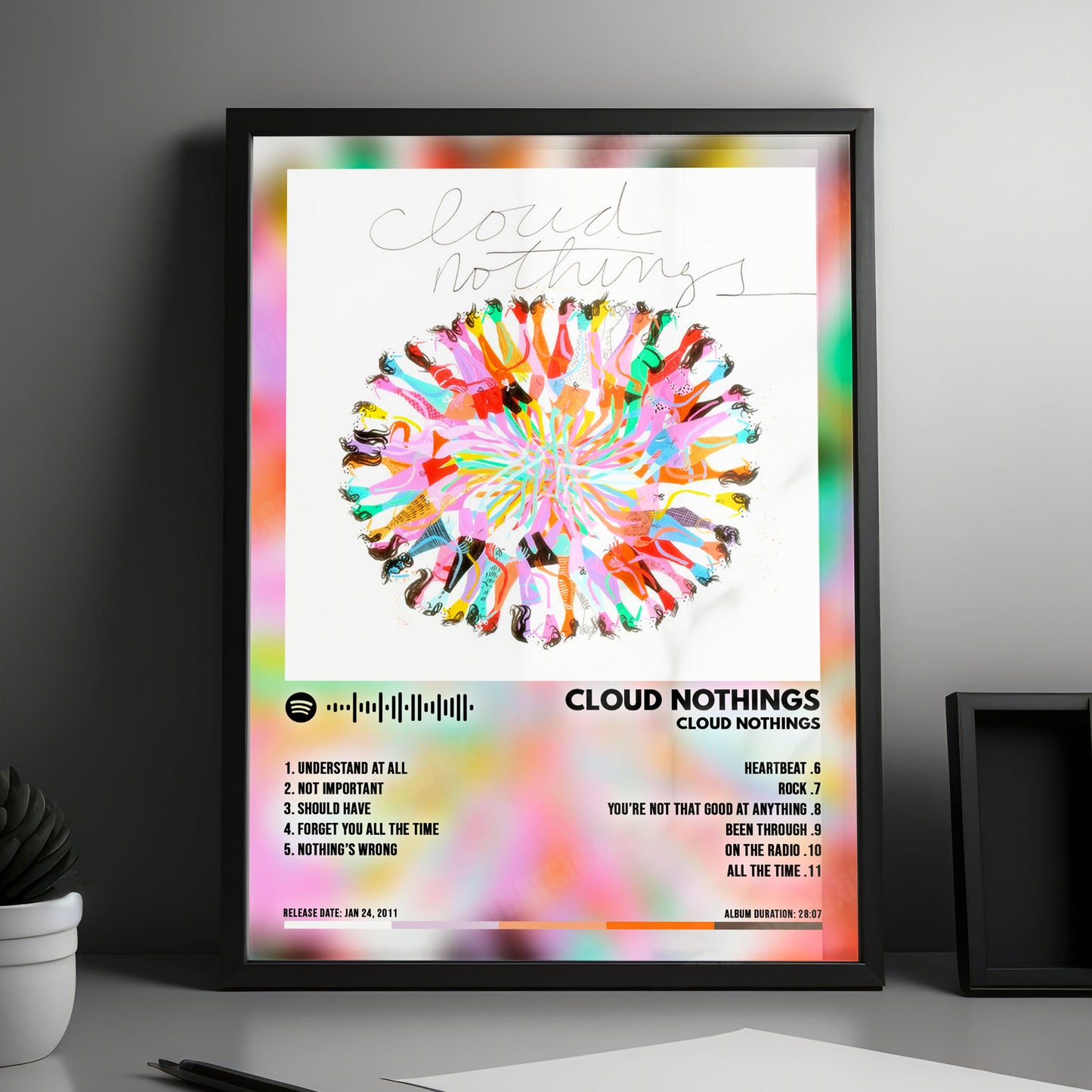 Cloud Nothings "Cloud Nothings" Album Cover Poster - with Complete Tracklist