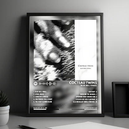 Cocteau Twins "Blue Bell Knoll" Album Cover Poster - with Complete Tracklist