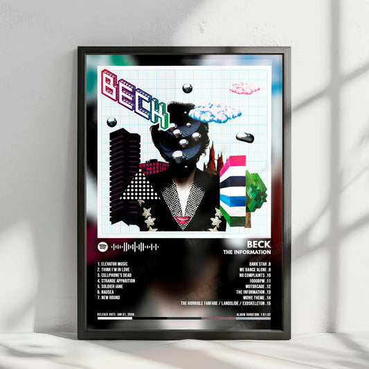 Beck "The Information" Album Cover Poster - with Complete Tracklist