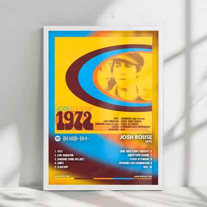 Josh Rouse "1972" Album Cover Poster - with Complete Tracklist