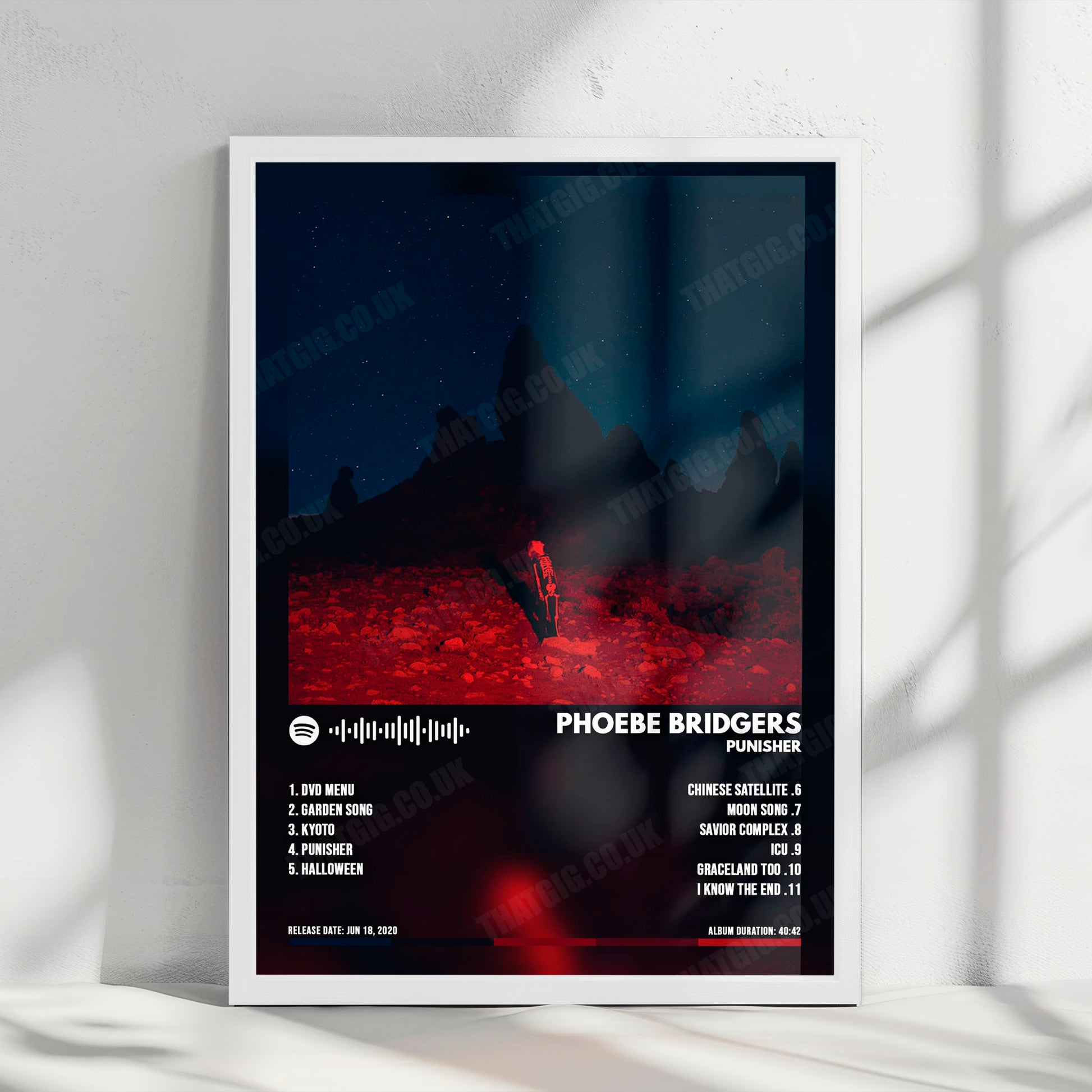 Phoebe Bridgers "Punisher " Album Cover Poster - with Complete Tracklist