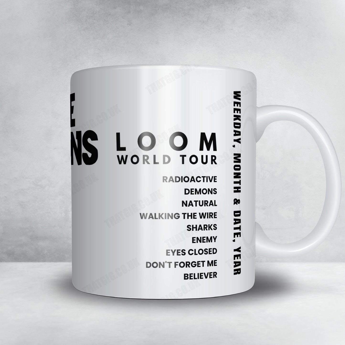 Imagine Dragons Setlist Mug - Shoreline Amphitheatre, Mountain View - October 20th, 2024