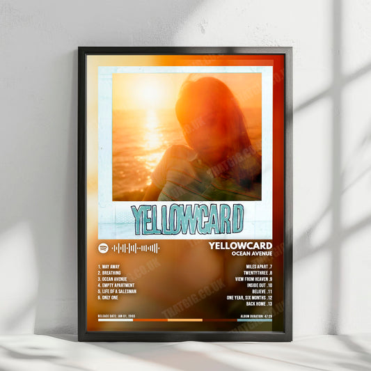 Yellowcard "Ocean Avenue" Album Cover Poster - with Complete Tracklist