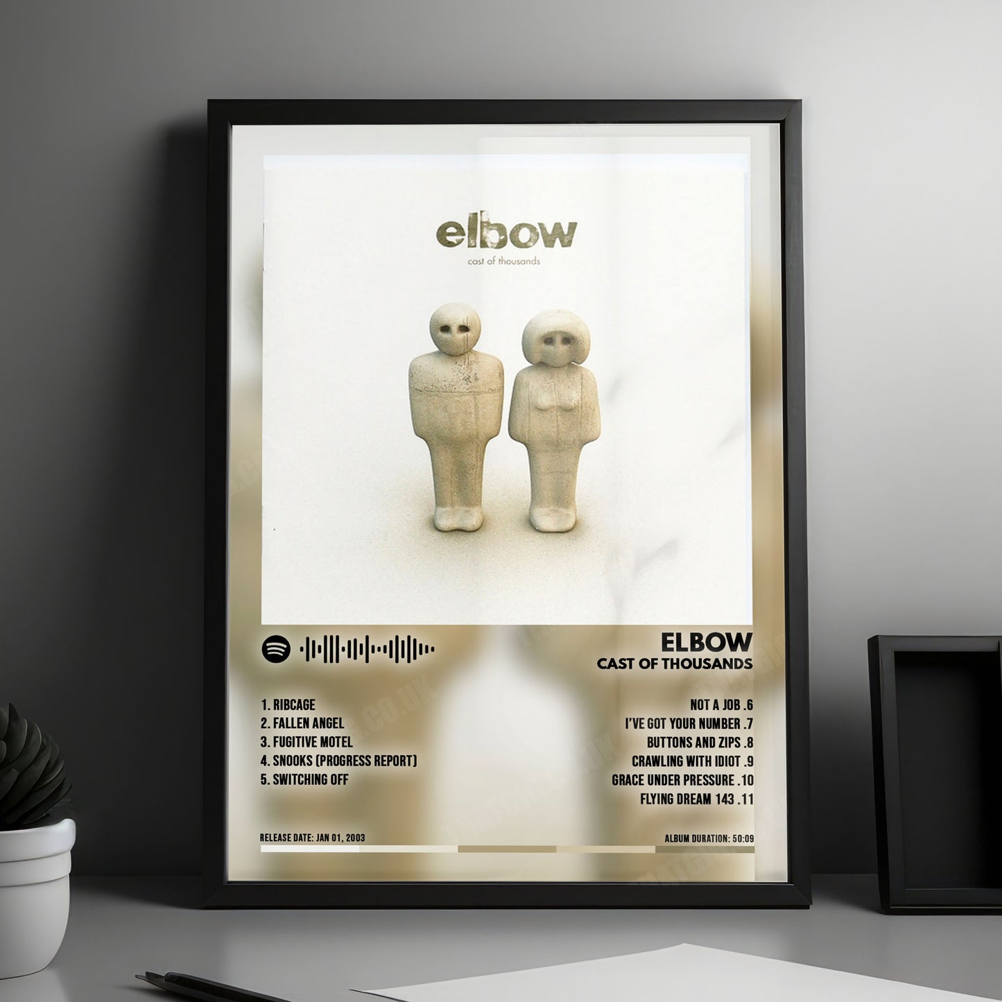 Elbow "Cast Of Thousands" Album Cover Poster - with Complete Tracklist