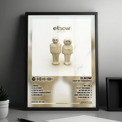 Elbow "Cast Of Thousands" Album Cover Poster - with Complete Tracklist