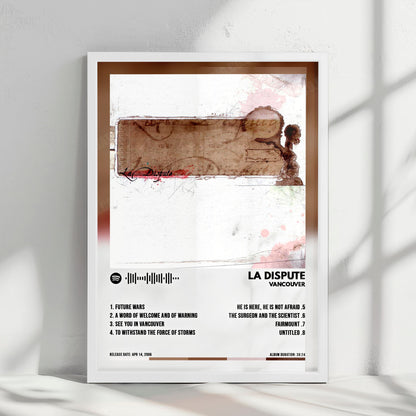La Dispute "Vancouver" Album Cover Poster - with Complete Tracklist