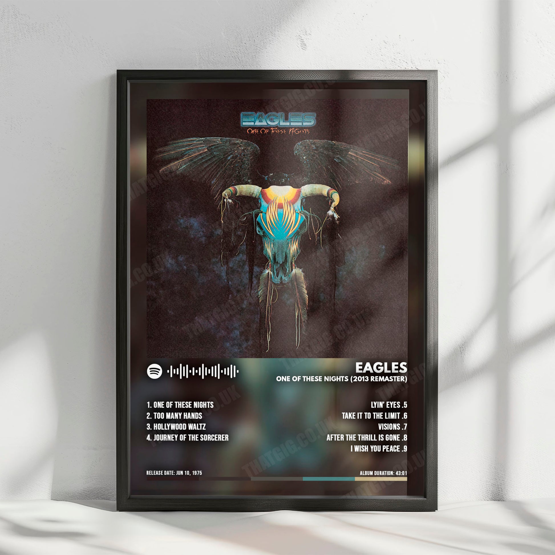 Eagles "One of These Nights (2013 Remaster)" Album Cover Poster - with Complete Tracklist
