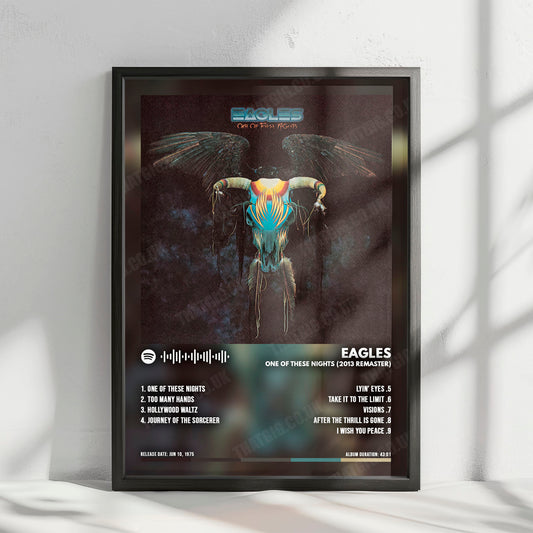Eagles "One of These Nights (2013 Remaster)" Album Cover Poster - with Complete Tracklist