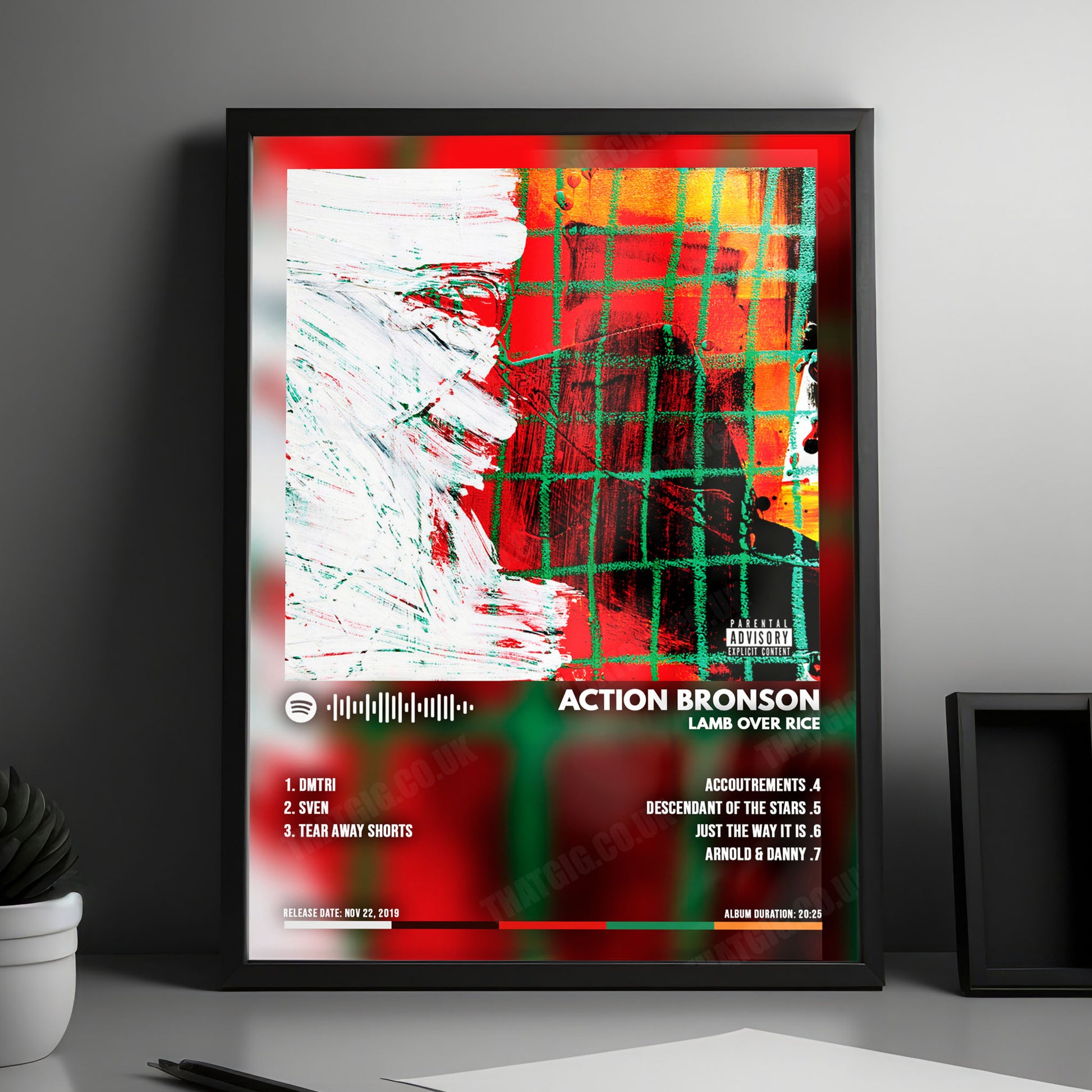 Action Bronson "Lamb Over Rice" Album Cover Poster - with Complete Tracklist