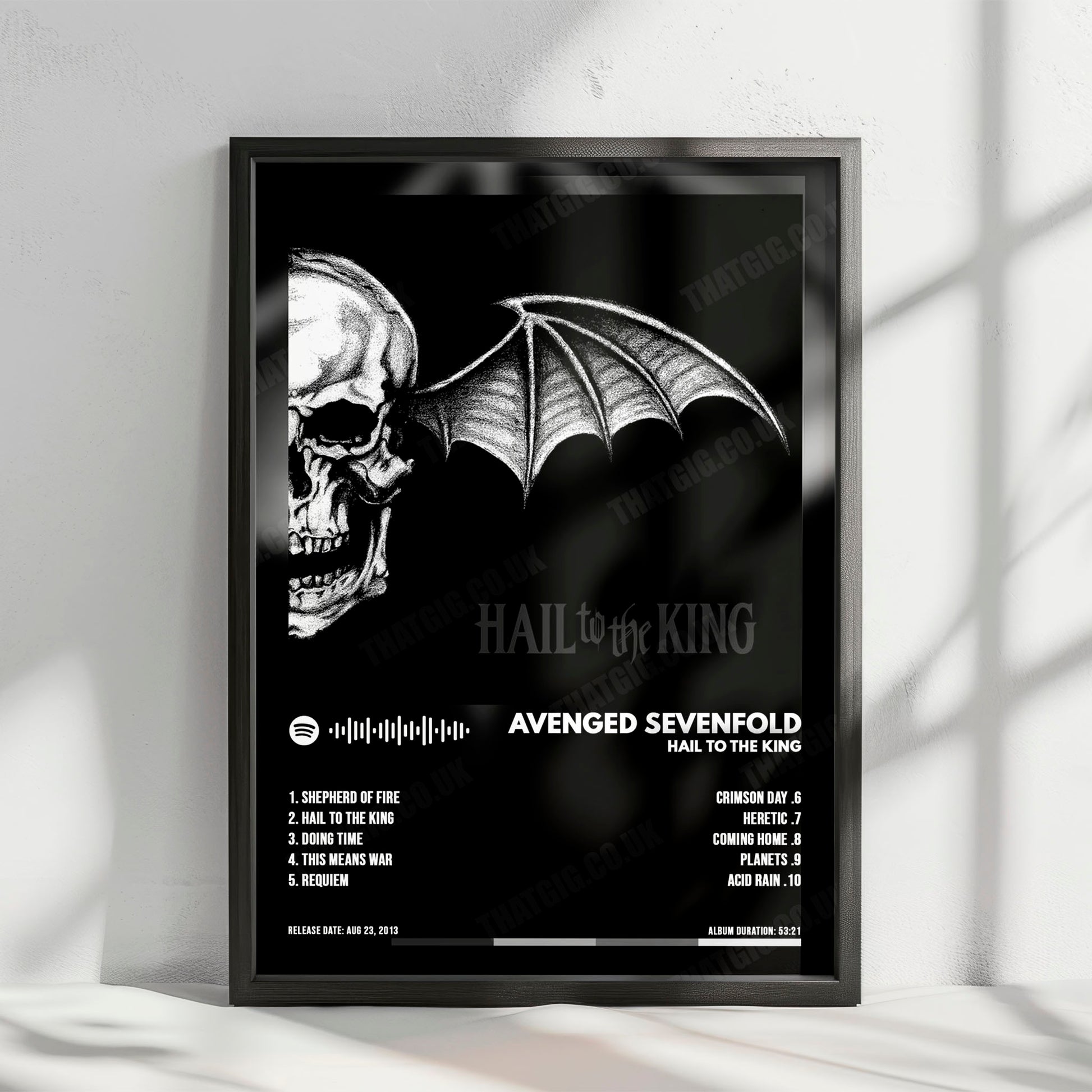 Avenged Sevenfold "Hail to the King" Album Cover Poster - with Complete Tracklist