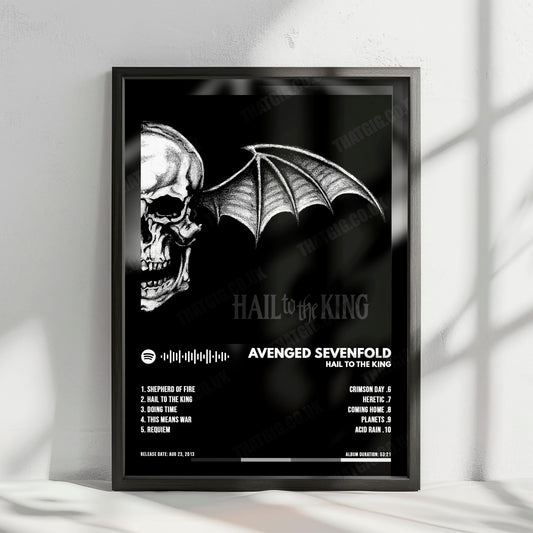 Avenged Sevenfold "Hail to the King" Album Cover Poster - with Complete Tracklist