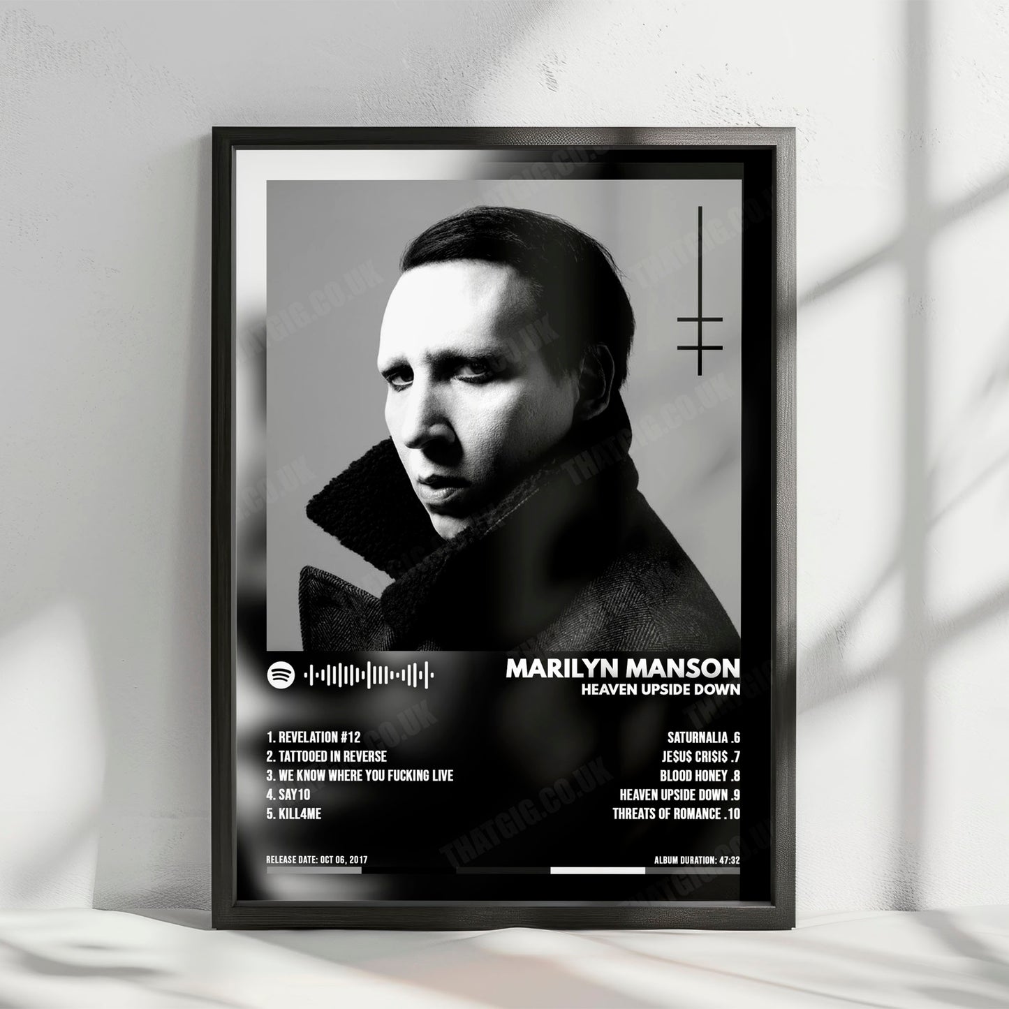 Marilyn Manson "Heaven Upside Down" Album Cover Poster - with Complete Tracklist